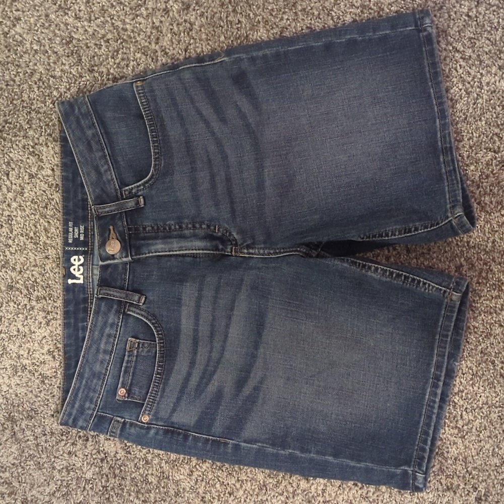 Lee midrise regular fit denim shorts